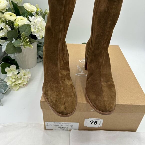 Women’s Christian Louboutin stretchadoxa 70 suede boots, size 39 made in Italy - Picture 2 of 11